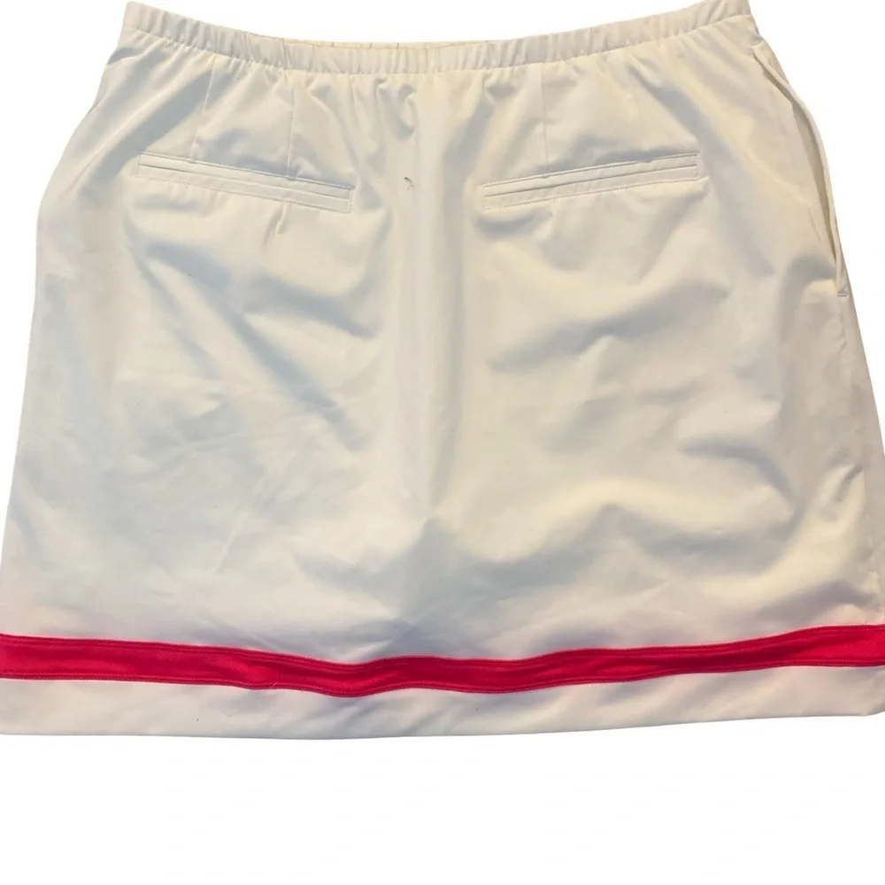 Nike Golf Skort - M white , pink trim , nylon spandex , NWOT